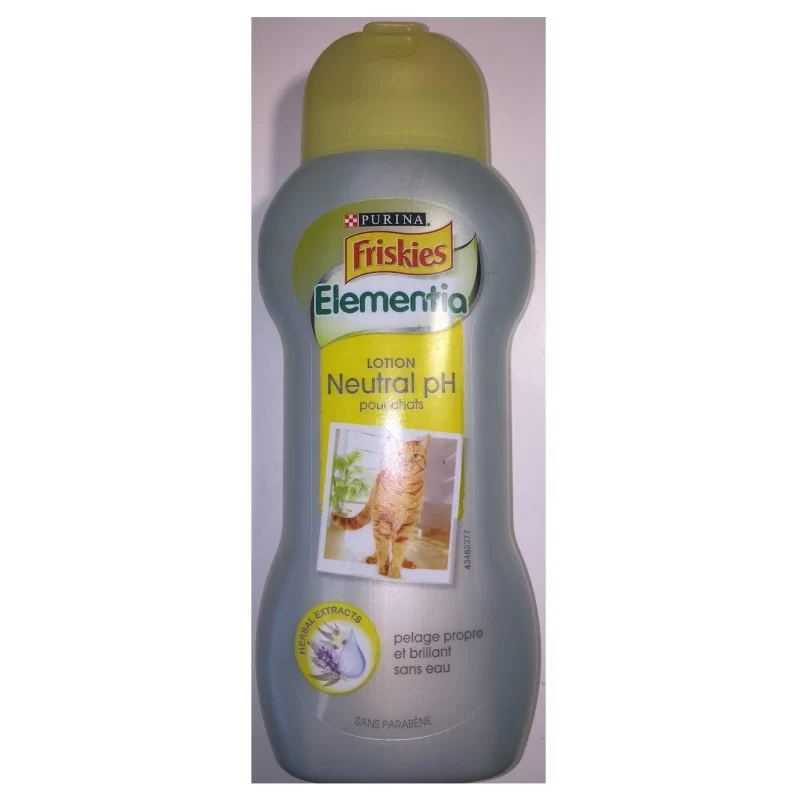 Lotion chat pH neutre 250ml aux extraits d'herbes - Friskies Elementia Purina