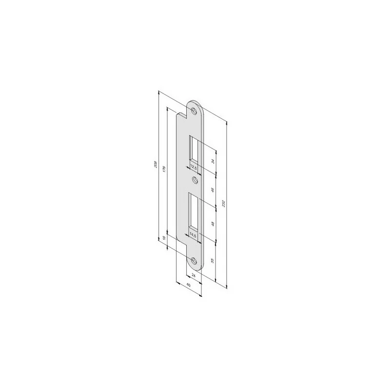 Assa Abloy Z09XSBL-02----1 - G‚che LAP 16mm - pour 309X/409X/509X/709X