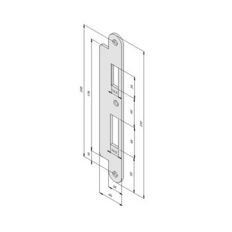 Assa Abloy Z09XSBL-02----1 - G‚che LAP 16mm - pour 309X/409X/509X/709X