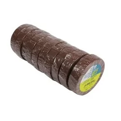 Advance 173853 - AT7 PVC - 10 x Rubans adhésif isolant 15mmx10m Marron - retardateur de flamme