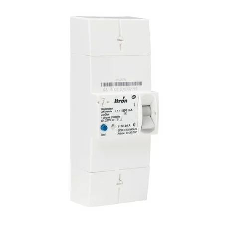 Itron 400020 Disjoncteur de branchement EDF 2P 60A - Diff 500 mA - sélectif - SDB II 500 60A S