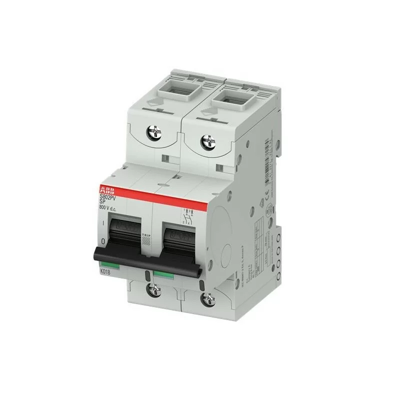 Abb 748214 - Mini Disjoncteur haute performance 20A 2P 5kA 800Vdc - S802PV