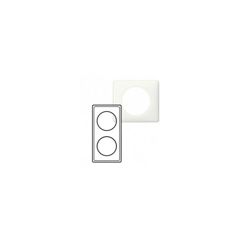 Legrand 066632 - Plaque Céliane - Memories - 2 postes - Yesterday (Blanc)