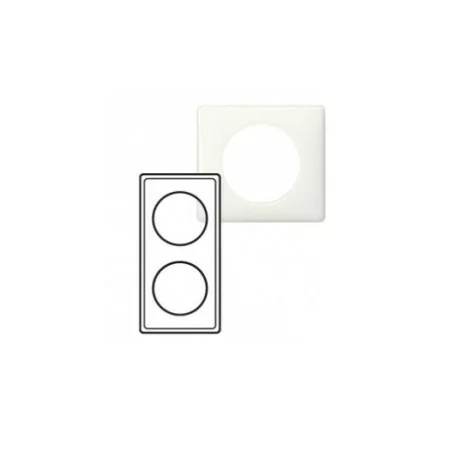Legrand 066632 - Plaque Céliane - Memories - 2 postes - Yesterday (Blanc)