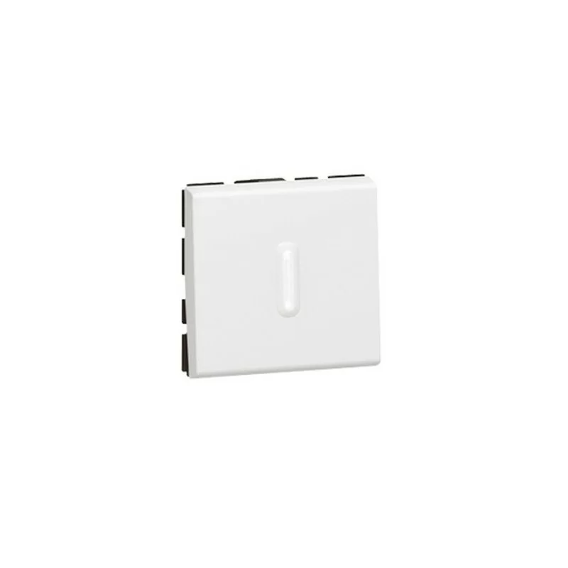 Legrand 078716 - Poussoir inverseur Prog Mosaic - 2 mod - à voyant LED - 6 A - antibactérien