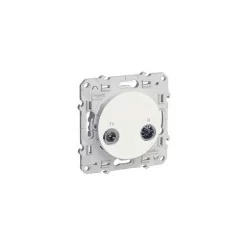 Schneider S520451 - Odace Prise TV/FM Blanc - individuelle - à vis