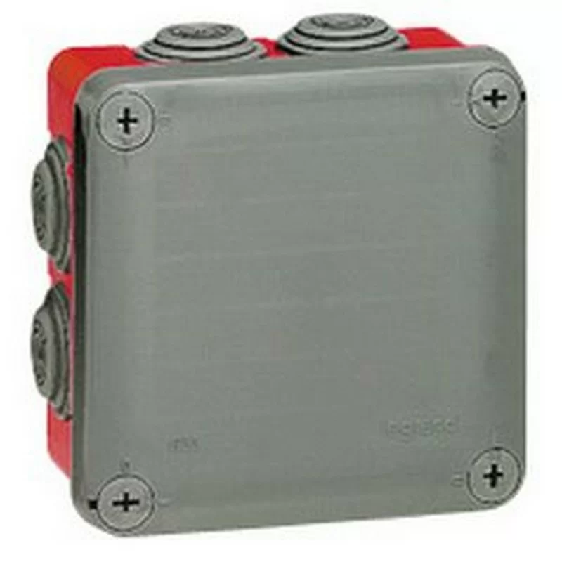 Legrand 92021 - Bte carrée 105x105x55 étanche Plexo gris - pour presse-étoupe ISO