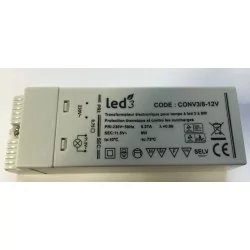 Self Transformateur électronique pour lampe à LED de 3 à 8w - 12V