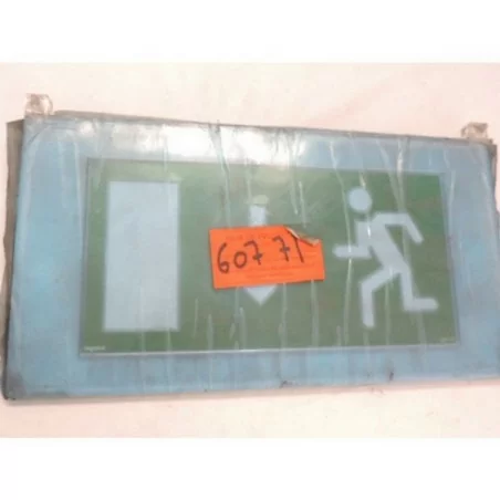 Legrand 060771 - Plaque signalisation plexiglas avec Sortie flèche vers le bas