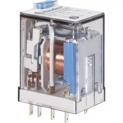 Finder 55.34.8.024.0040 Relais embrochable 4rt 7A 24V AC bouton test + indicateur mecanique