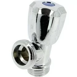Robinet chromÈ Èquerre machine ‡ laver m‚le-m‚le 15-19