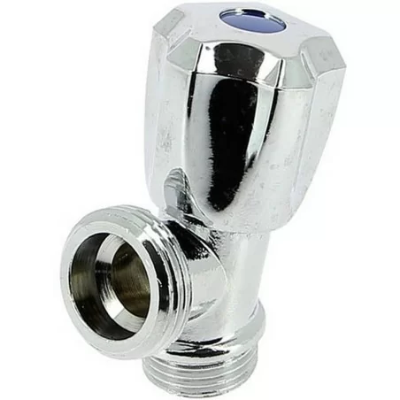 Robinet chromÈ Èquerre machine ‡ laver m‚le-m‚le 15-19